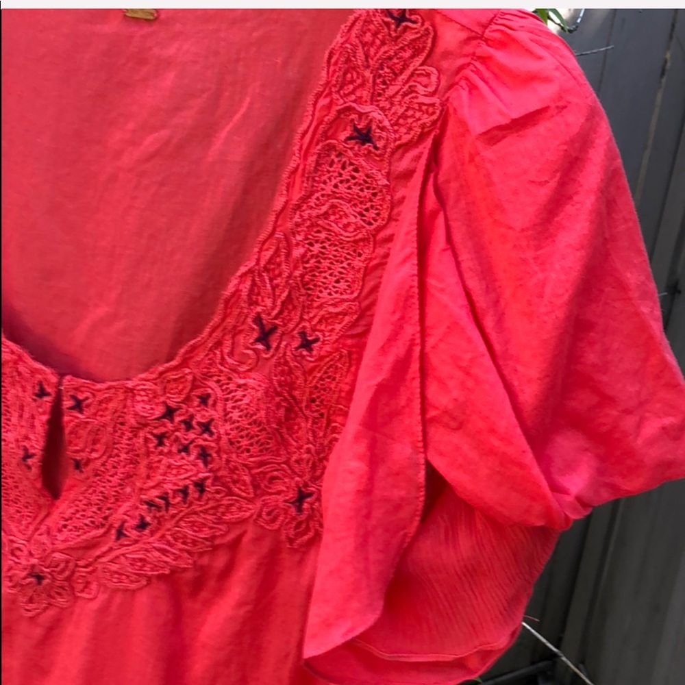 Nwot! Free People Dashing Red Top View 4